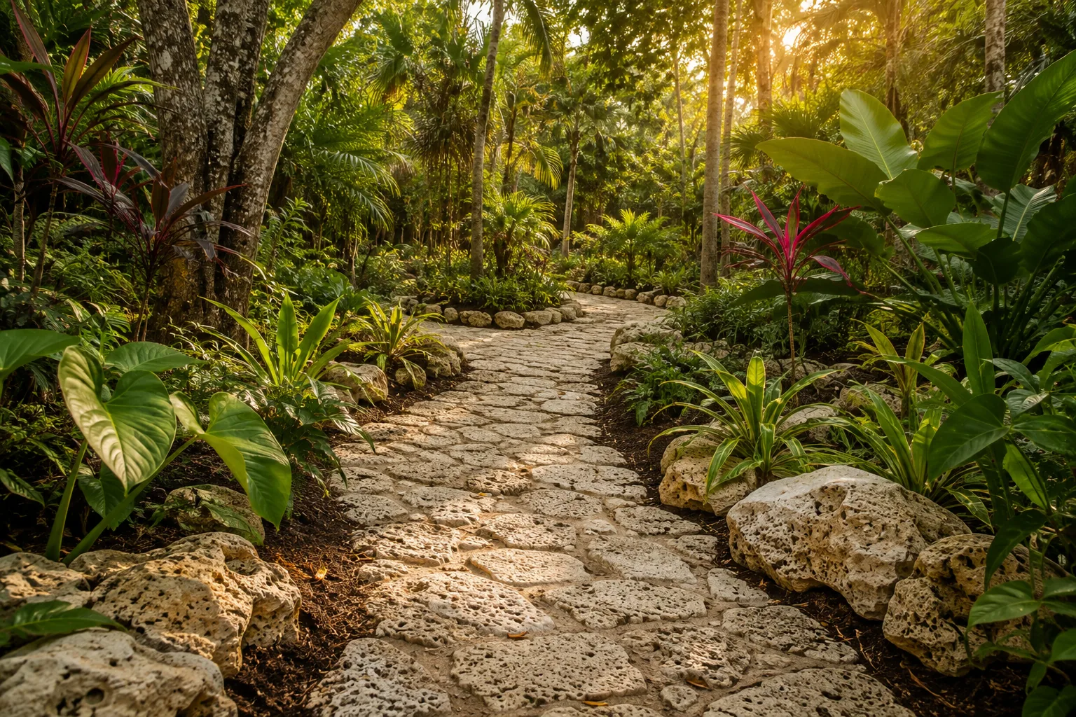 Temporary conceptual development imagery - not documentary project photography. Healthy landscape and pathway concept; not project results or evidence.